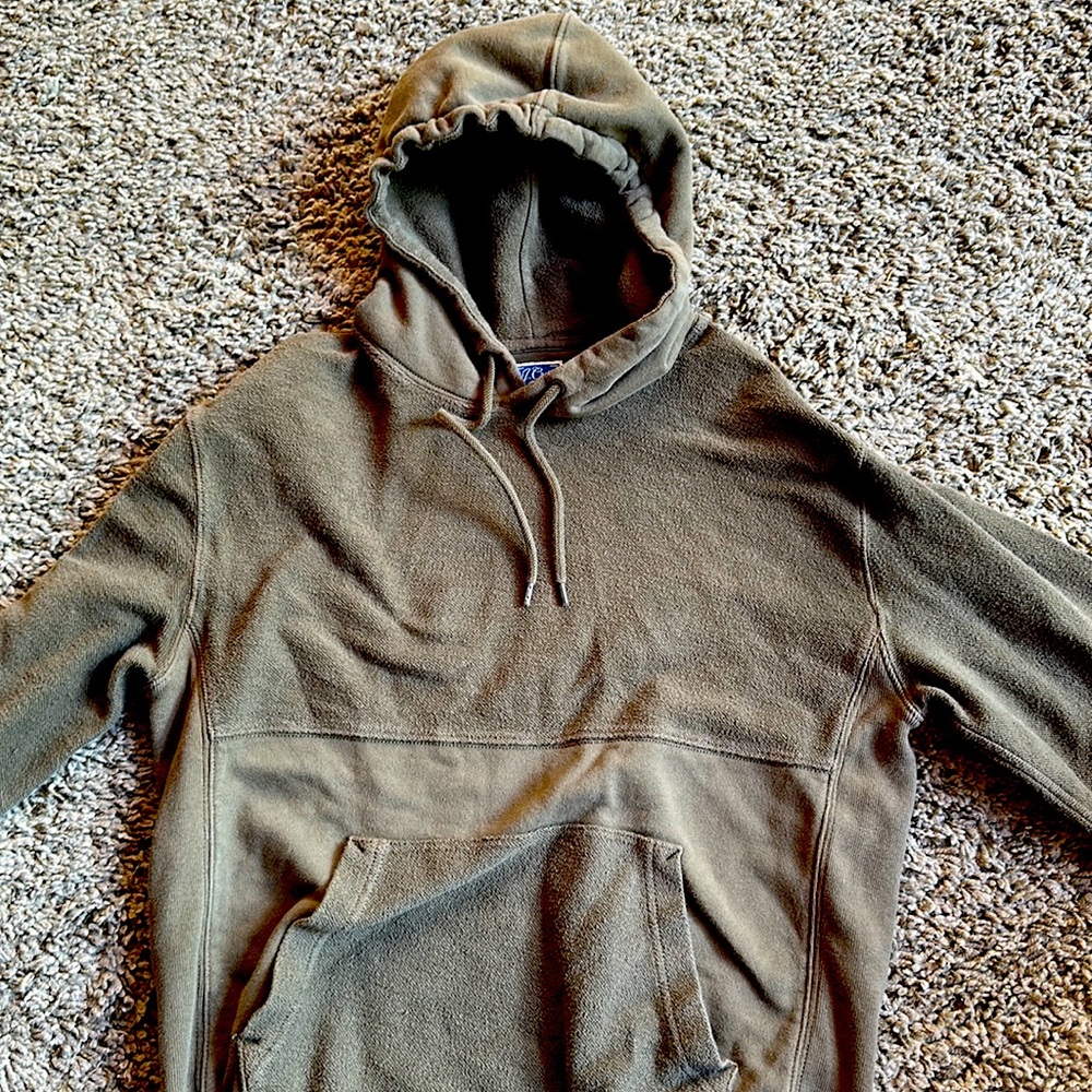 J. Crew army green hoodie